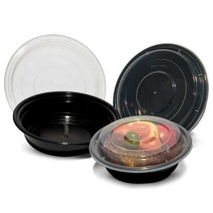 Picture of 616B W. Y. 6' ROUND BLACK MICROWAVABLE CONTAINER, 150 CT
